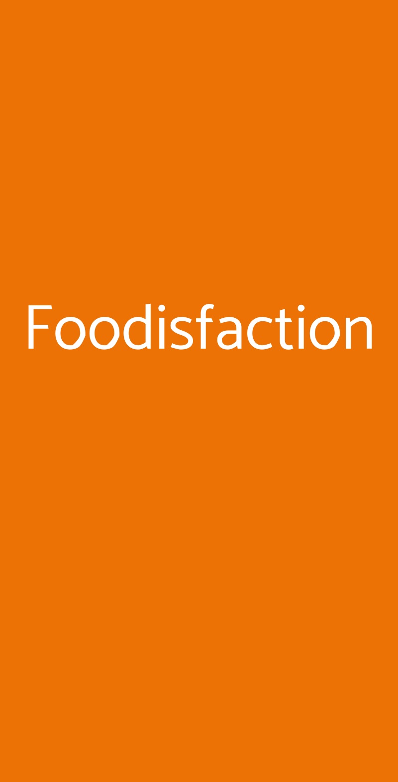 Foodisfaction Roma menù 1 pagina