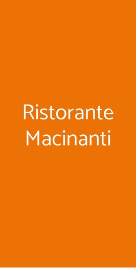 Ristorante Macinanti, Roma