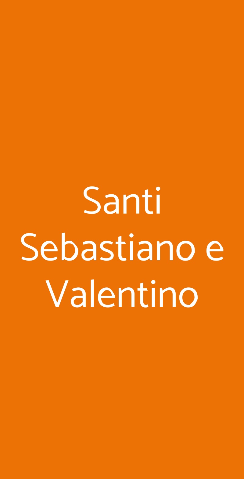 Santi Sebastiano e Valentino Roma menù 1 pagina