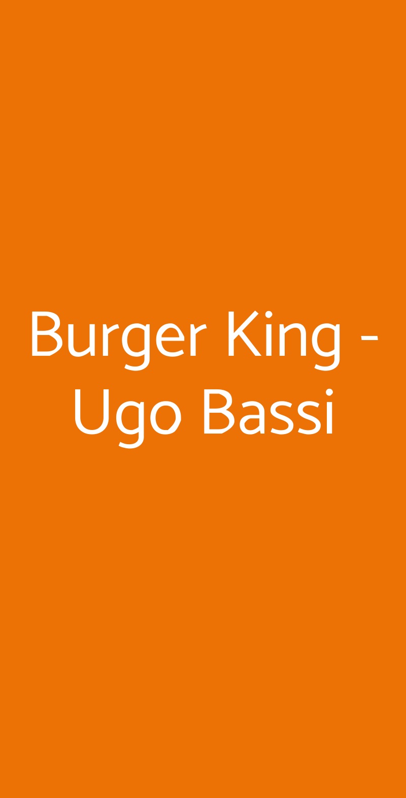 Burger King - Ugo Bassi Bologna menù 1 pagina