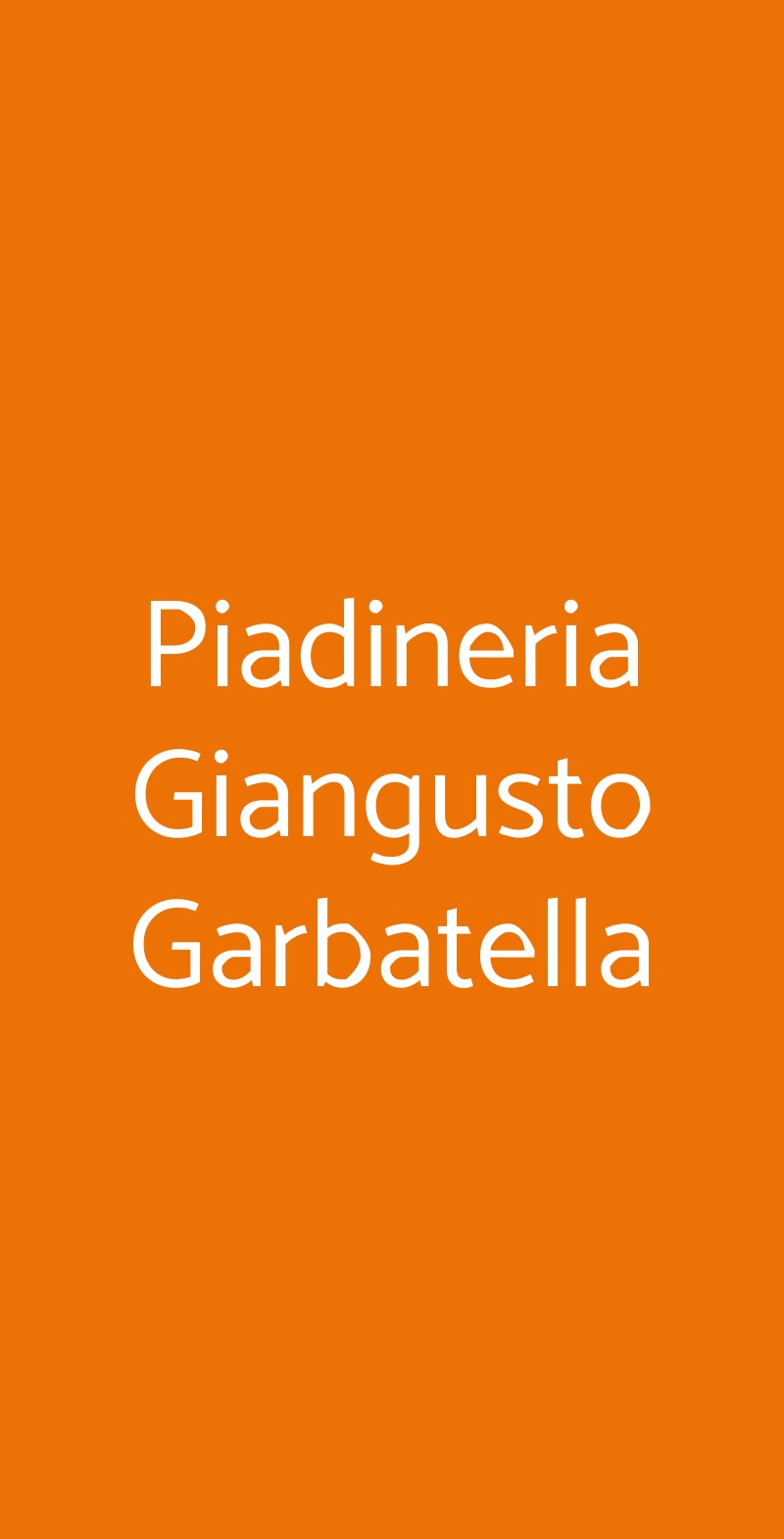 Piadineria Giangusto Garbatella Roma menù 1 pagina