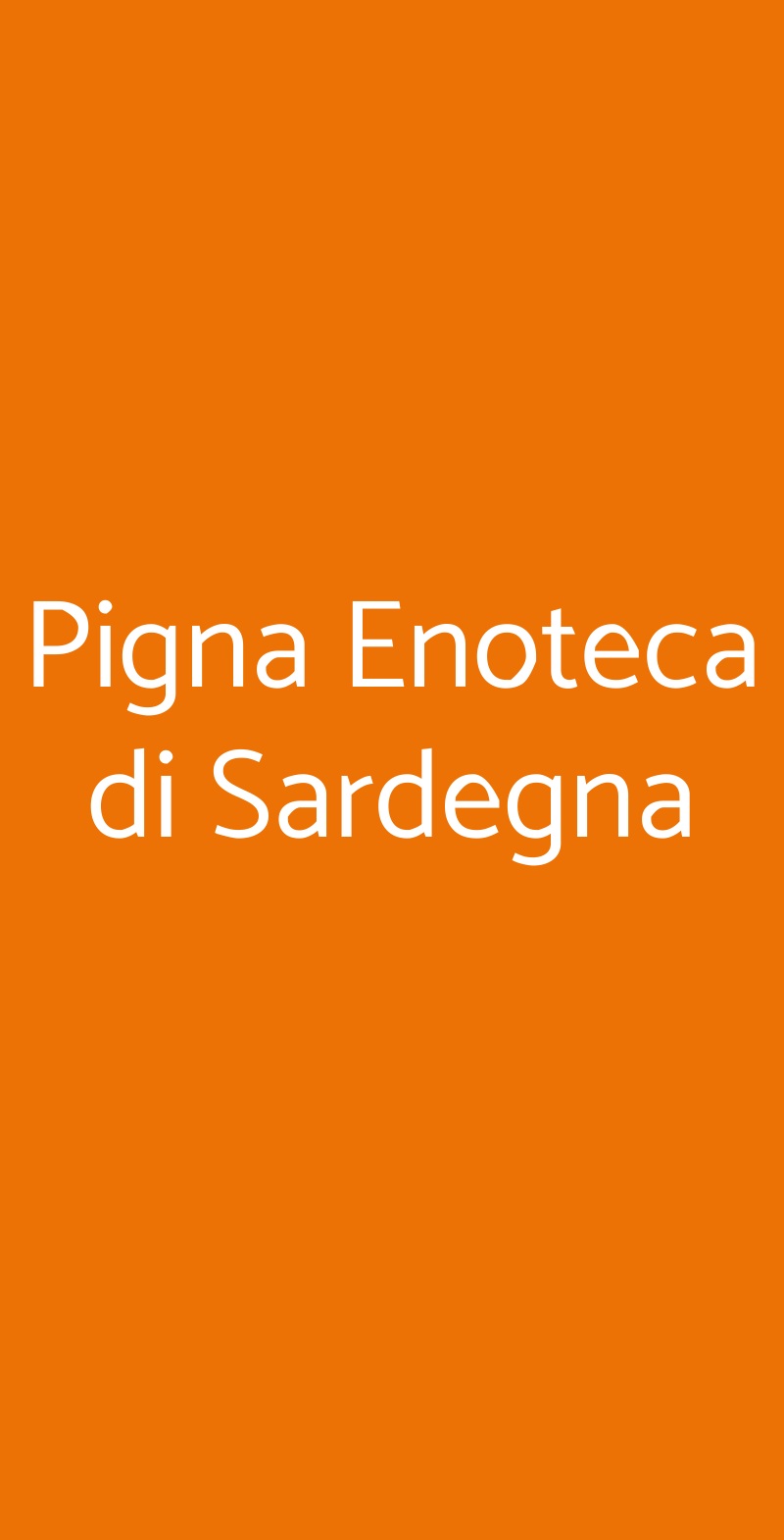 Pigna Enoteca di Sardegna Roma menù 1 pagina