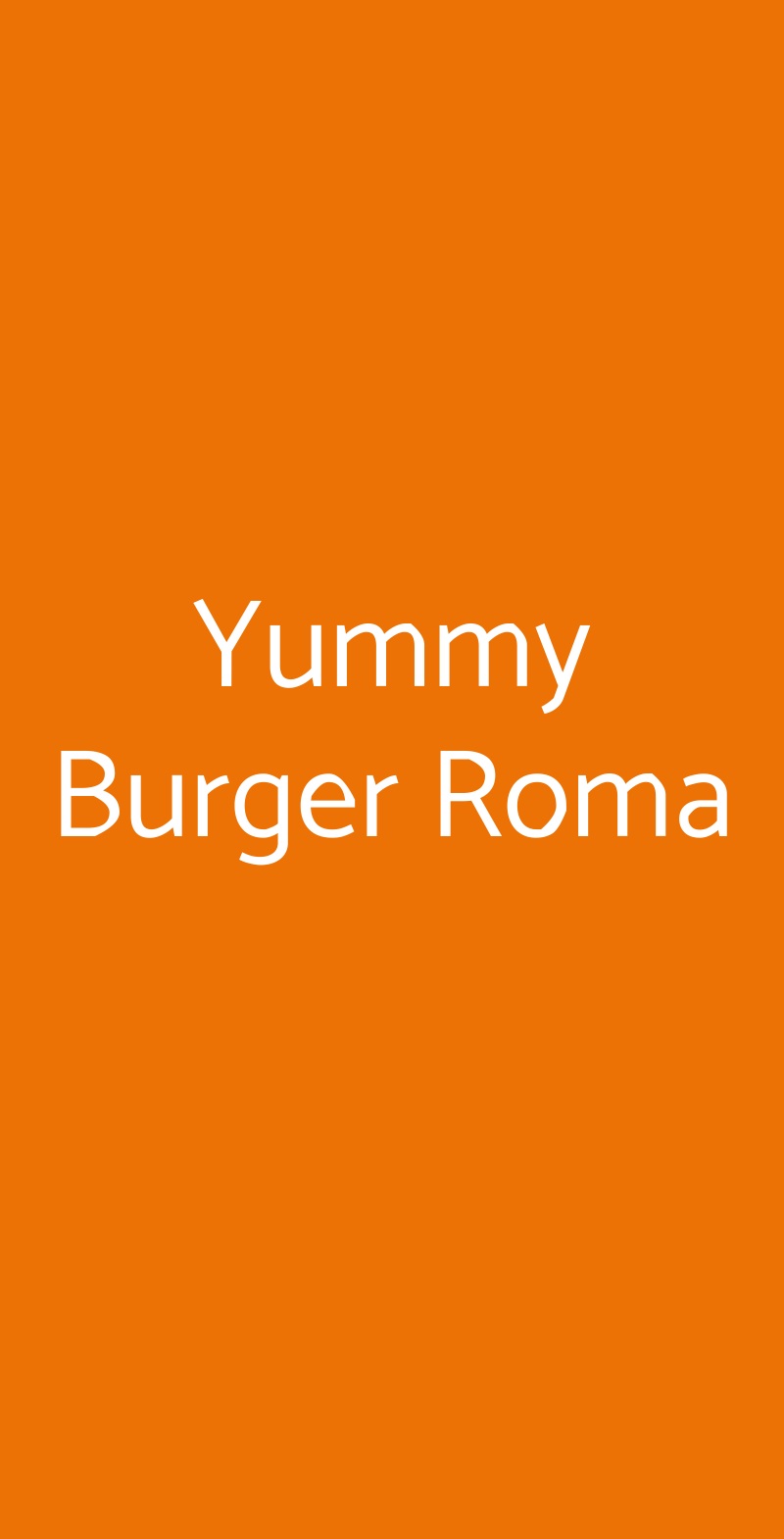Yummy Burger Roma Roma menù 1 pagina