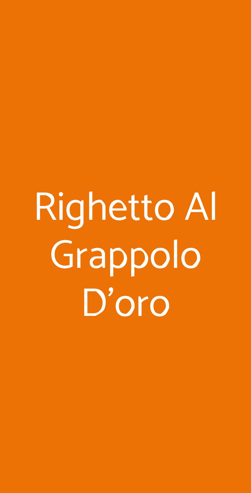 Righetto Al Grappolo D'oro, Roma