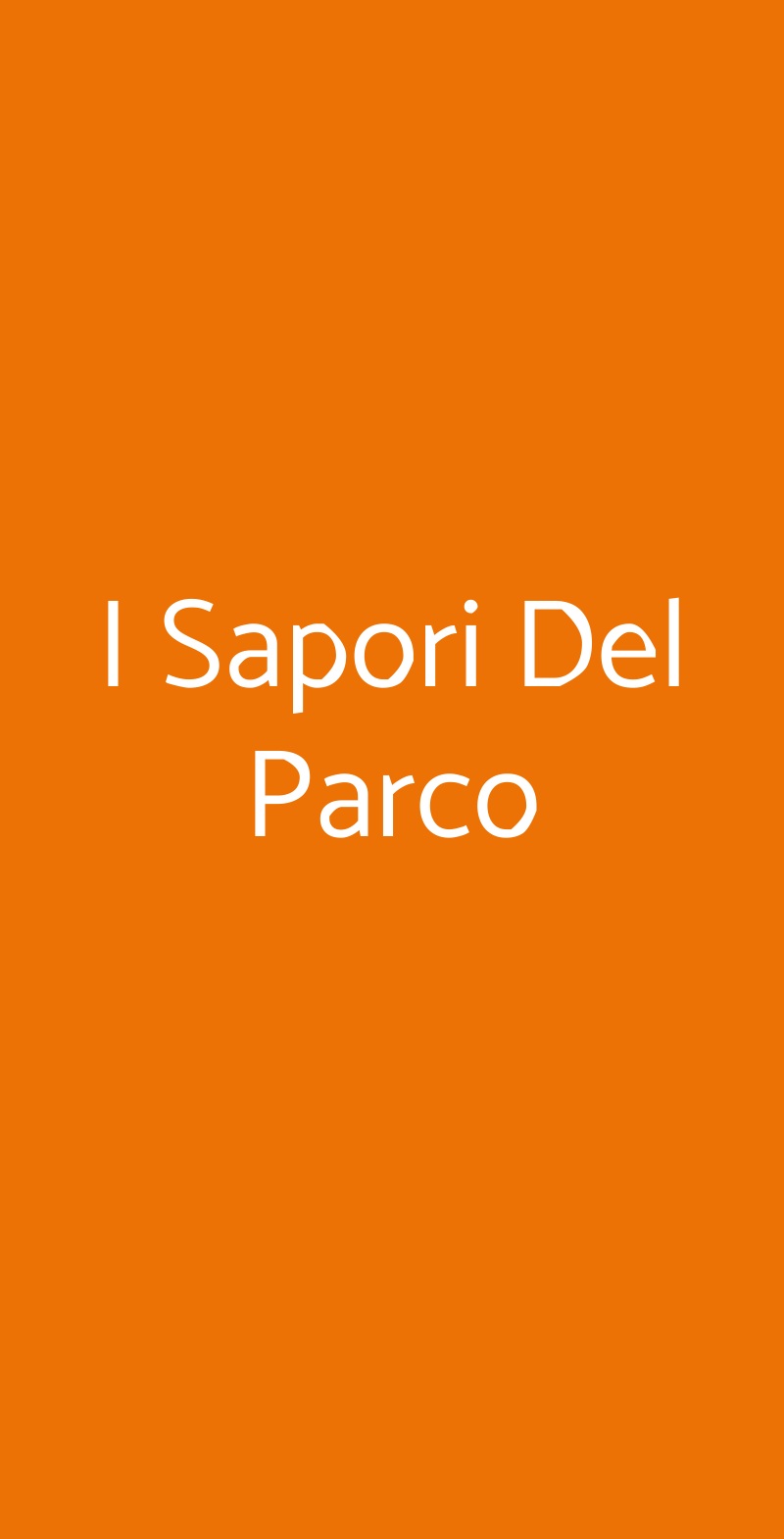I Sapori Del Parco Roma menù 1 pagina