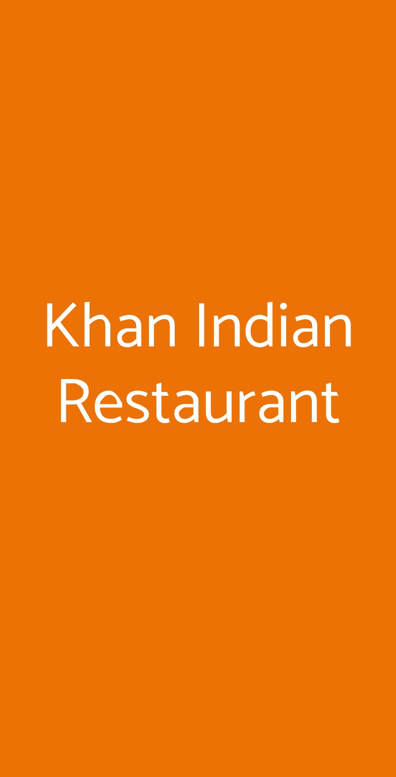 Khan Indian Restaurant Roma menù 1 pagina