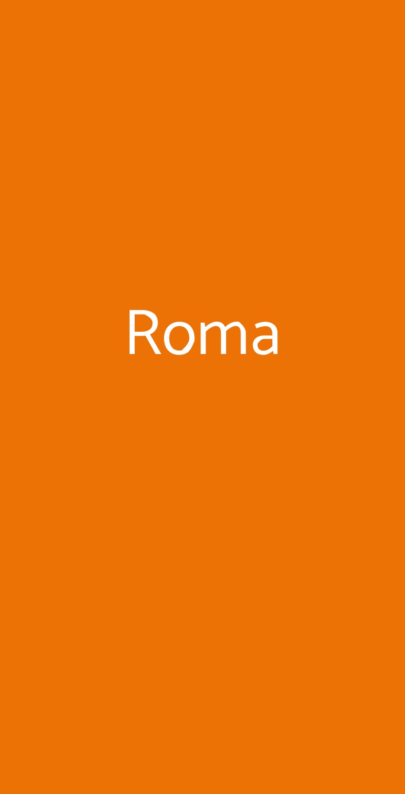 Roma Roma menù 1 pagina