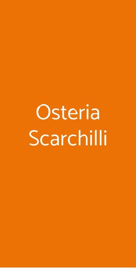 Osteria Scarchilli, Roma