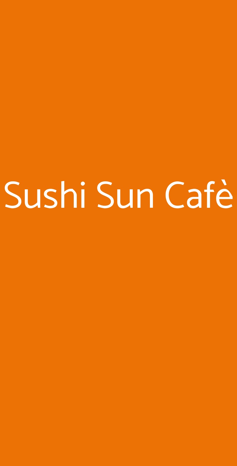 Sushi Sun Cafè Roma menù 1 pagina