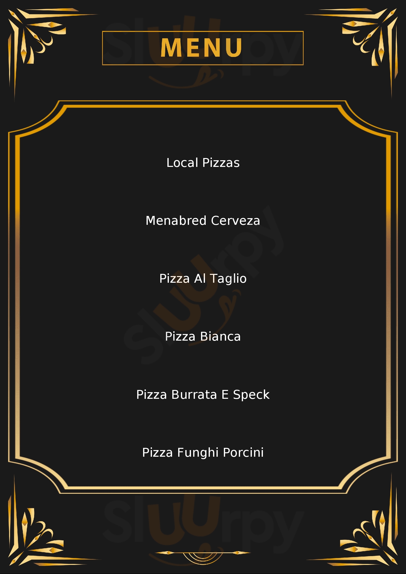 Pizza Gegè Roma menù 1 pagina