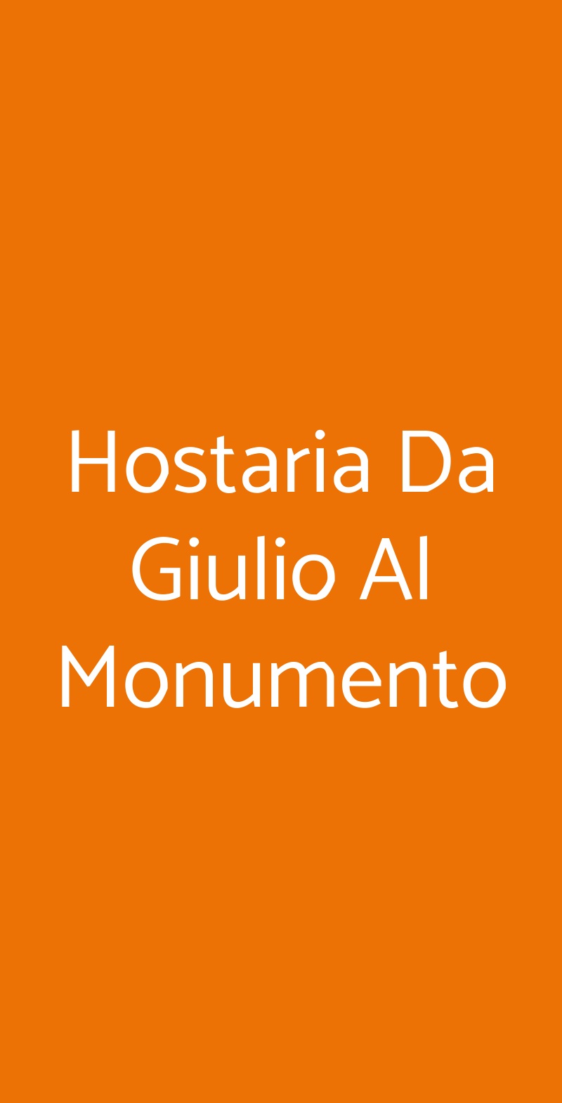 Hostaria Da Giulio Al Monumento Roma menù 1 pagina