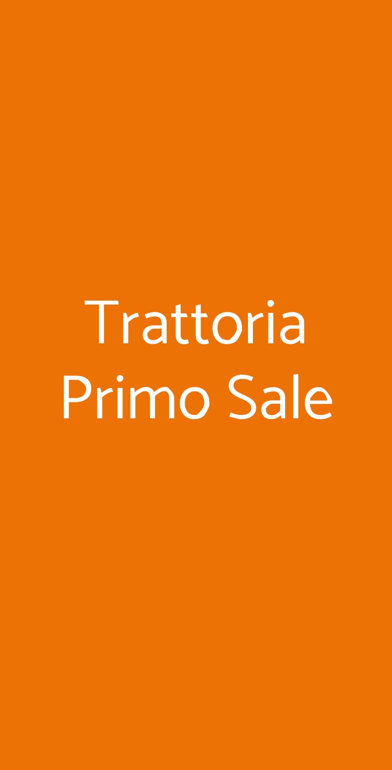 Trattoria Primo Sale, Roma