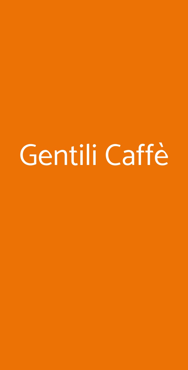 Gentili Caffè Roma menù 1 pagina