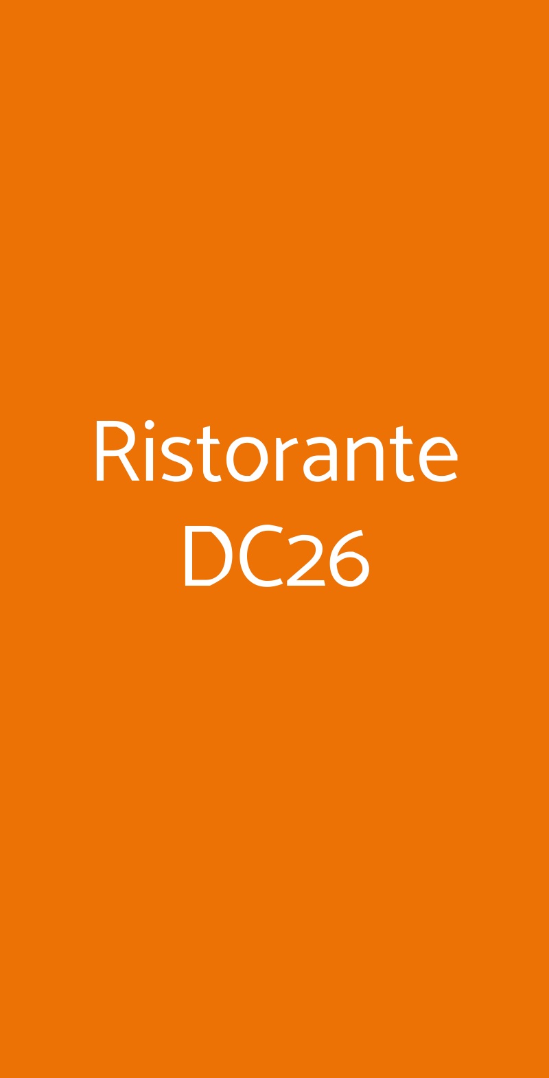 Ristorante DC26 Roma menù 1 pagina