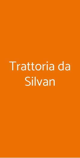 Trattoria Da Silvan, Roma
