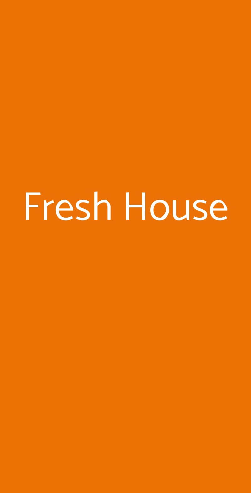 Fresh House Roma menù 1 pagina