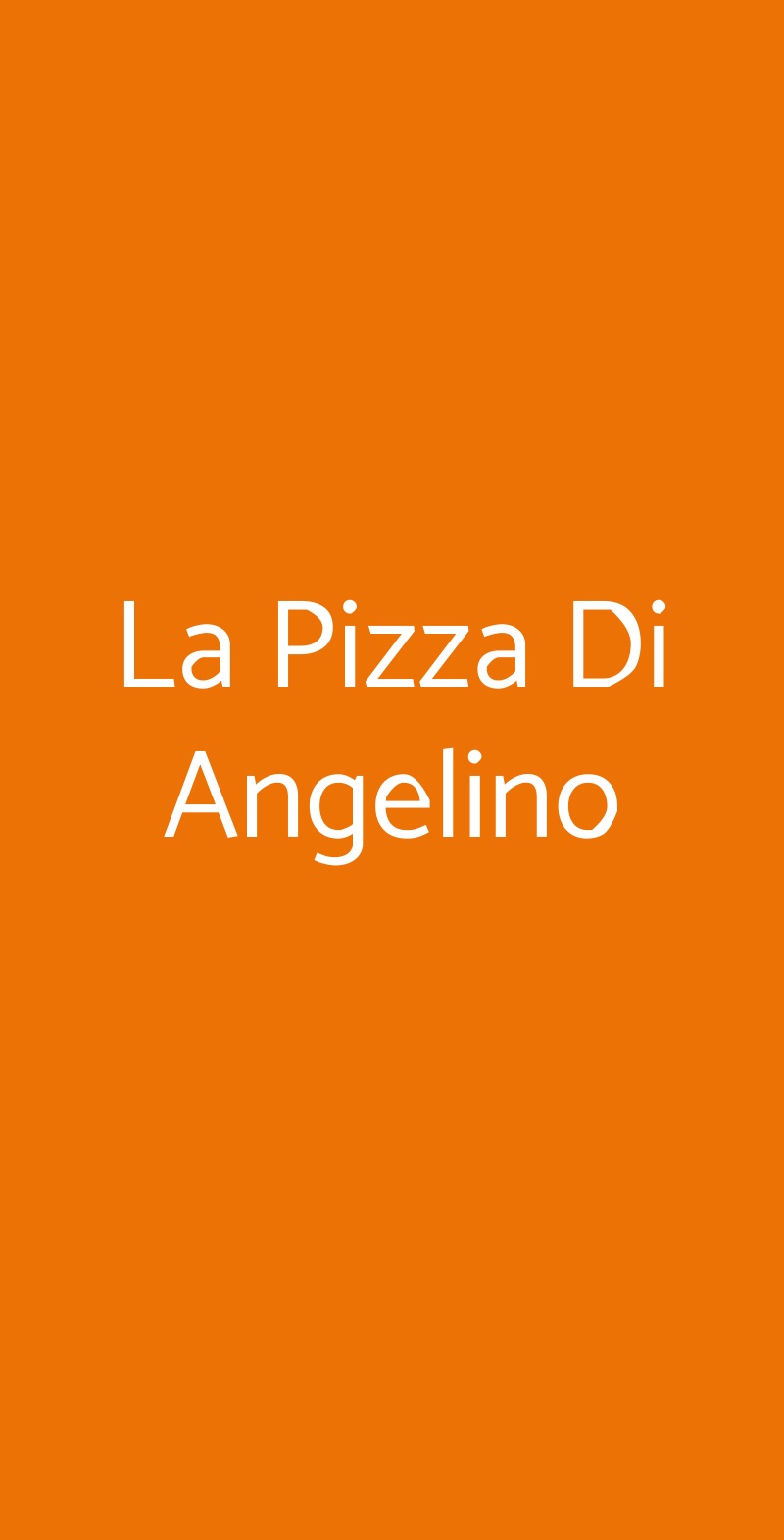 La Pizza Di Angelino Roma menù 1 pagina