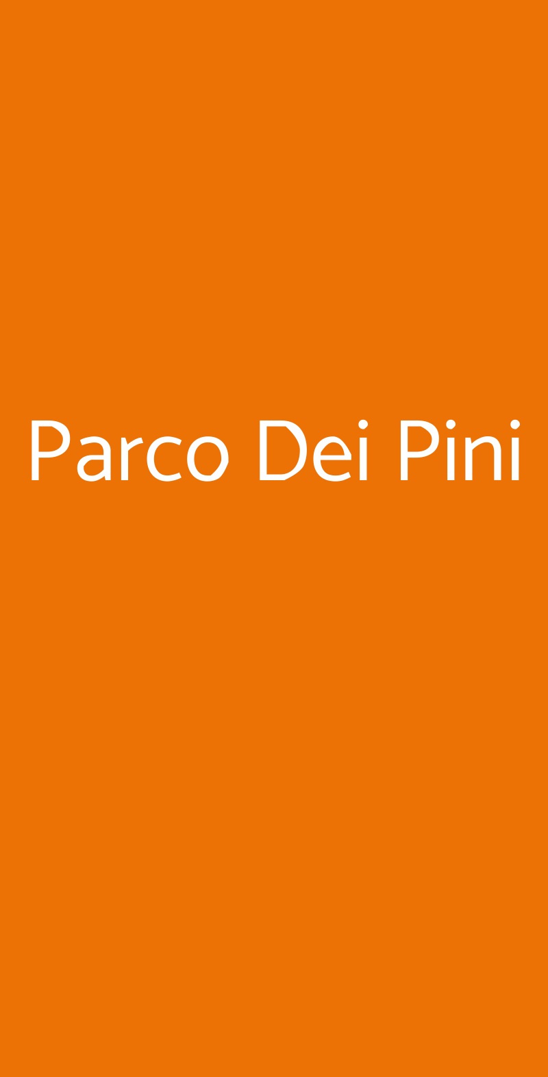 Parco Dei Pini Roma menù 1 pagina