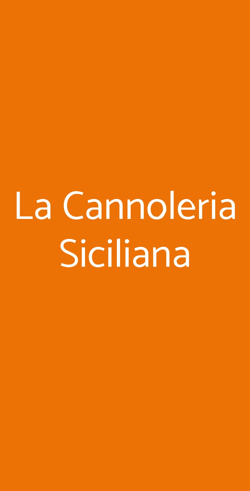 La Cannoleria Siciliana Roma menù 1 pagina