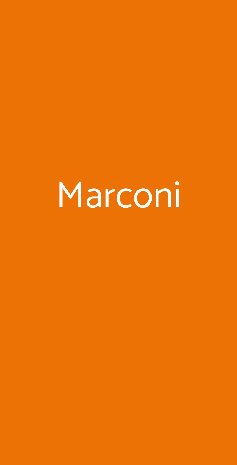 Marconi Roma menù 1 pagina