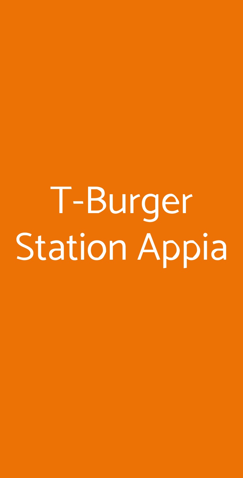 T-Burger Station Appia Roma menù 1 pagina