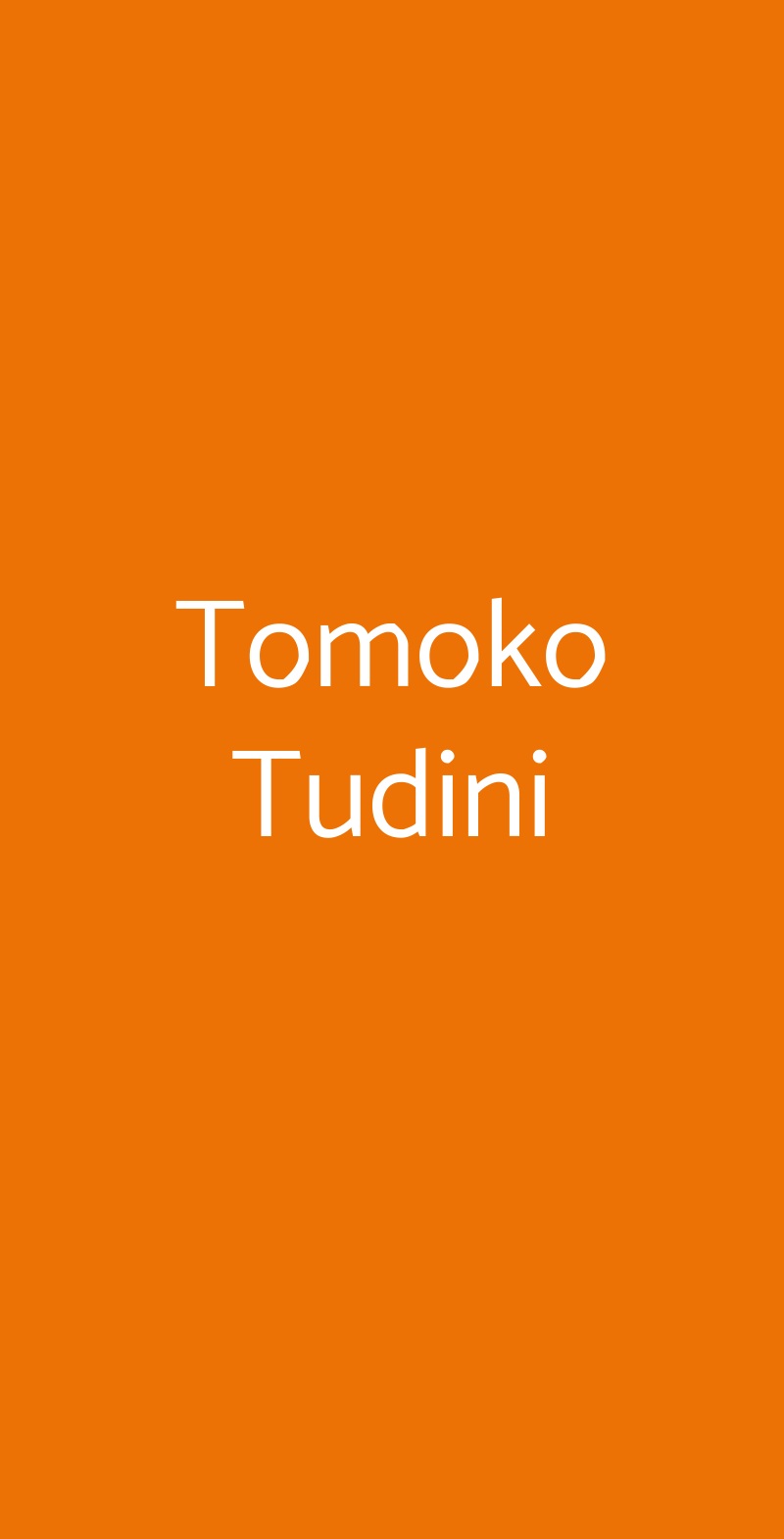 Tomoko Tudini Roma menù 1 pagina