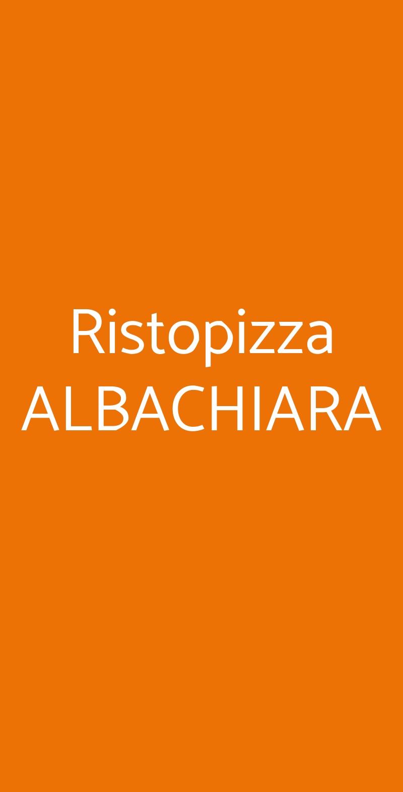 Ristopizza ALBACHIARA Roma menù 1 pagina