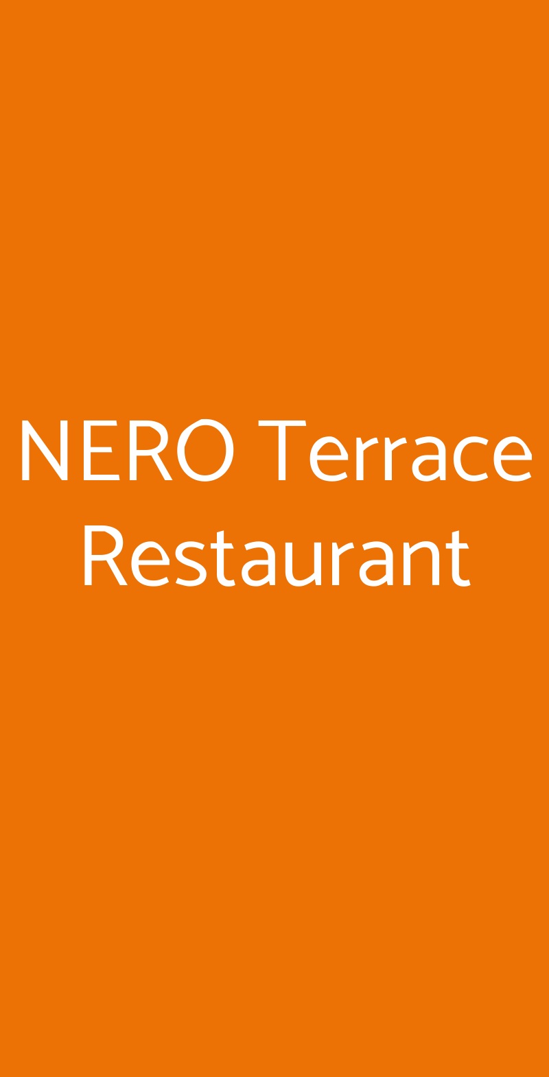 NERO Terrace Restaurant Roma menù 1 pagina