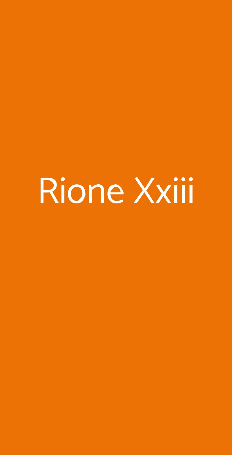 Rione Xxiii Roma menù 1 pagina