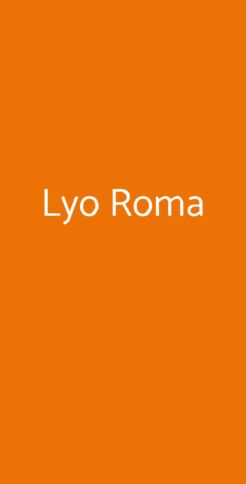 Lyo Roma Roma menù 1 pagina