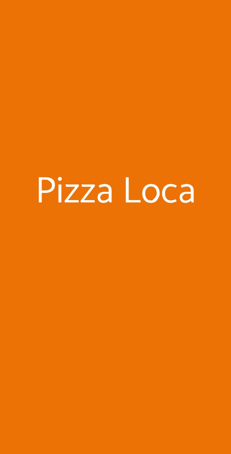 Pizza Loca Roma menù 1 pagina