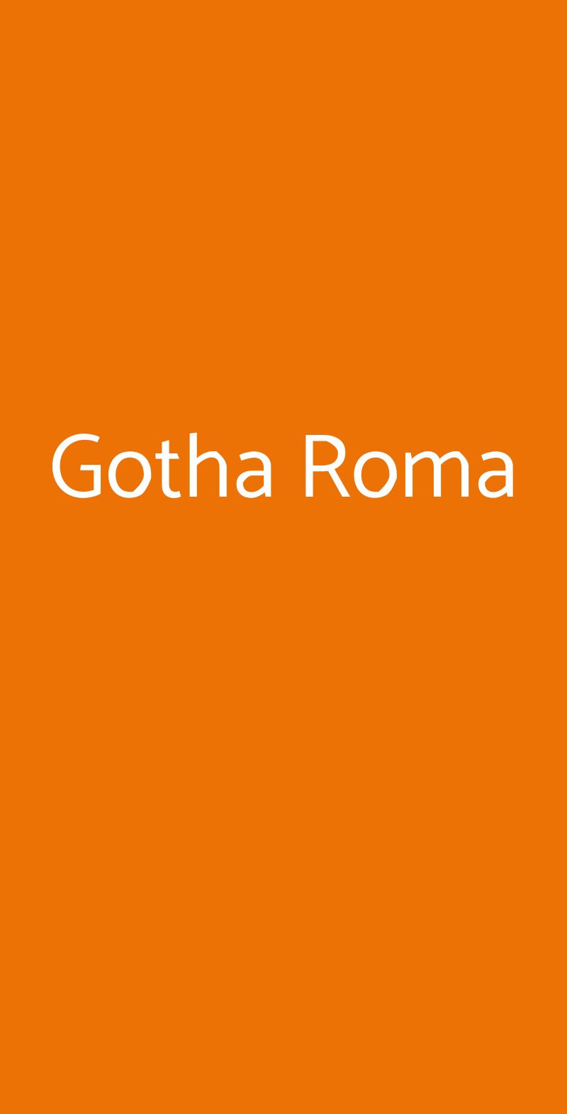 Gotha Roma Roma menù 1 pagina