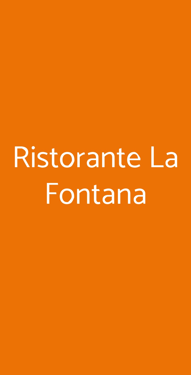 Ristorante La Fontana Roma menù 1 pagina