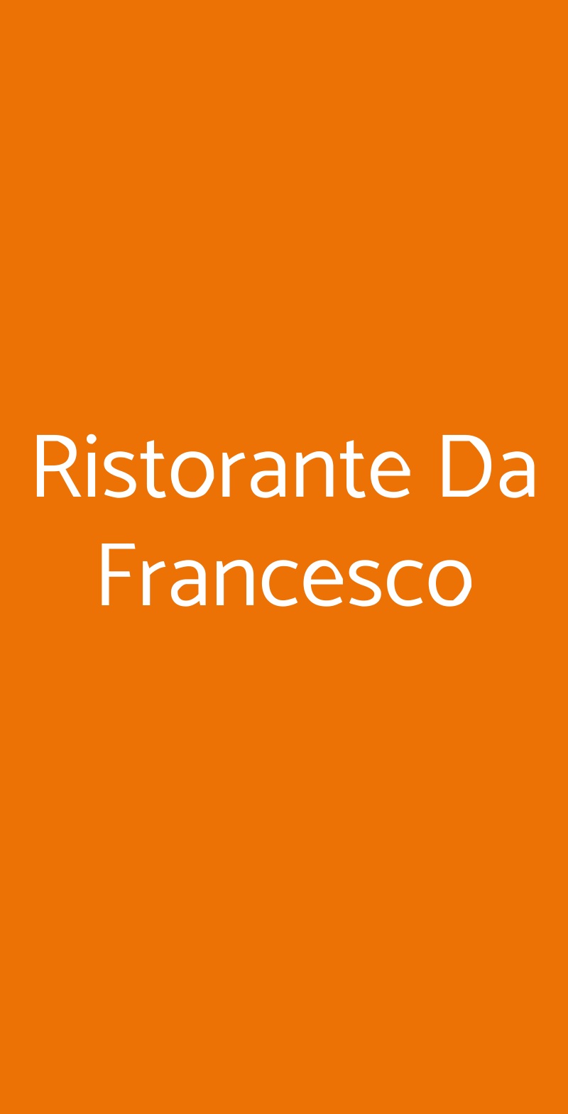 Ristorante Da Francesco Roma menù 1 pagina