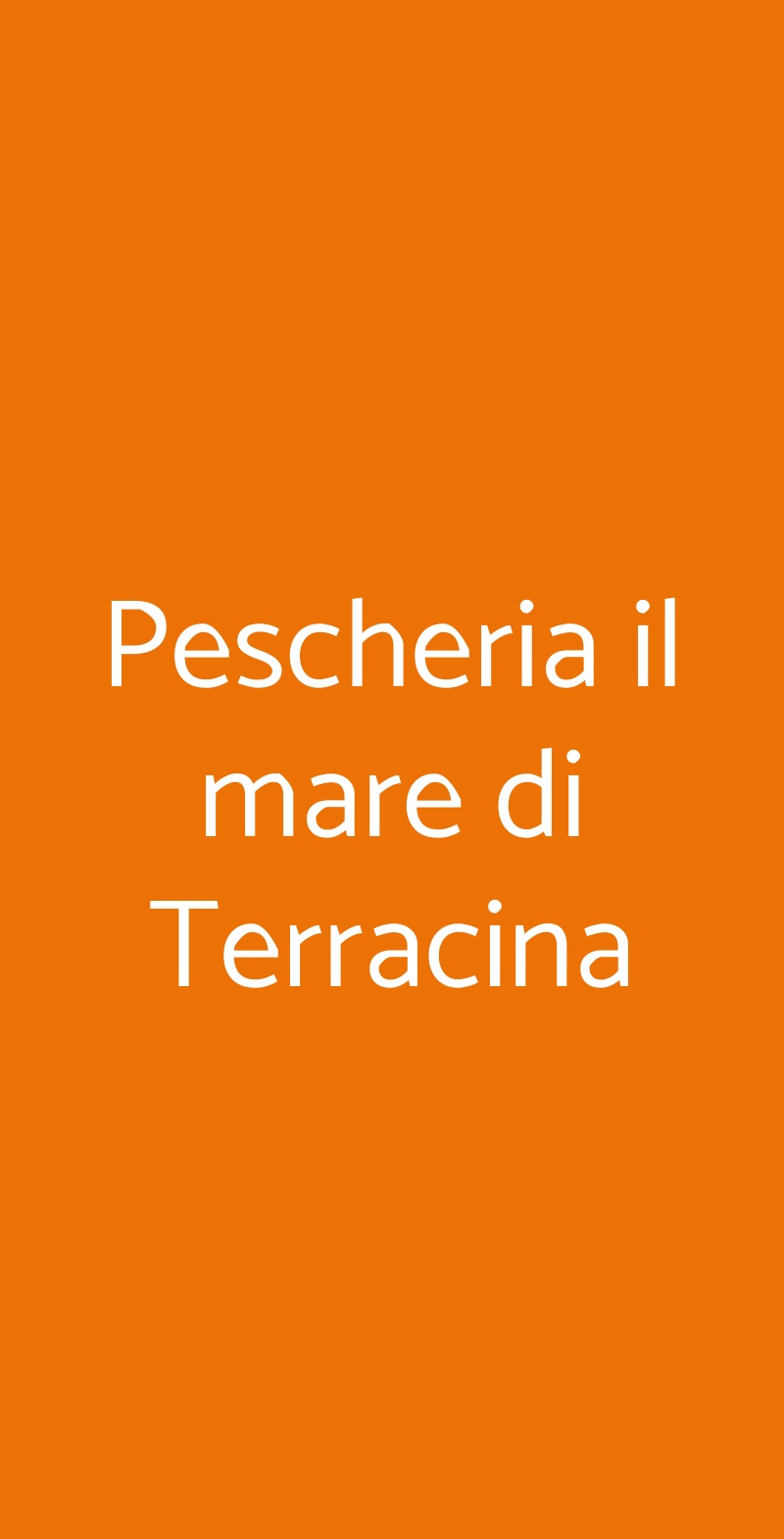 Pescheria il mare di Terracina Roma menù 1 pagina
