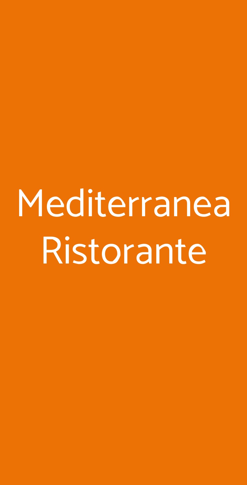 Mediterranea Ristorante Roma menù 1 pagina