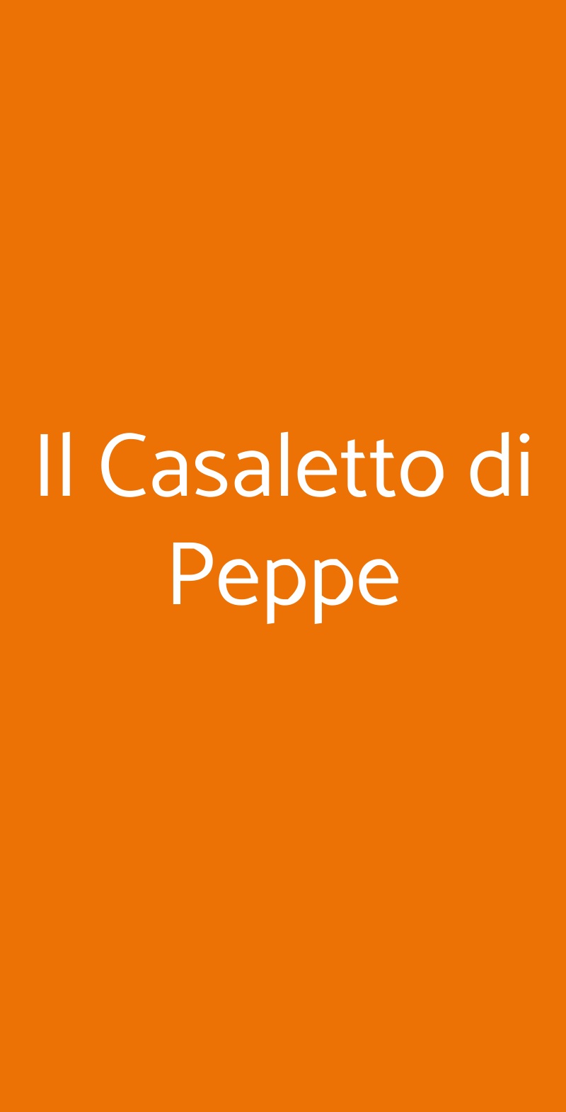 Il Casaletto di Peppe Roma menù 1 pagina
