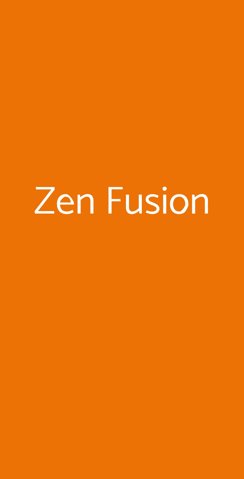 Zen Fusion Roma menù 1 pagina