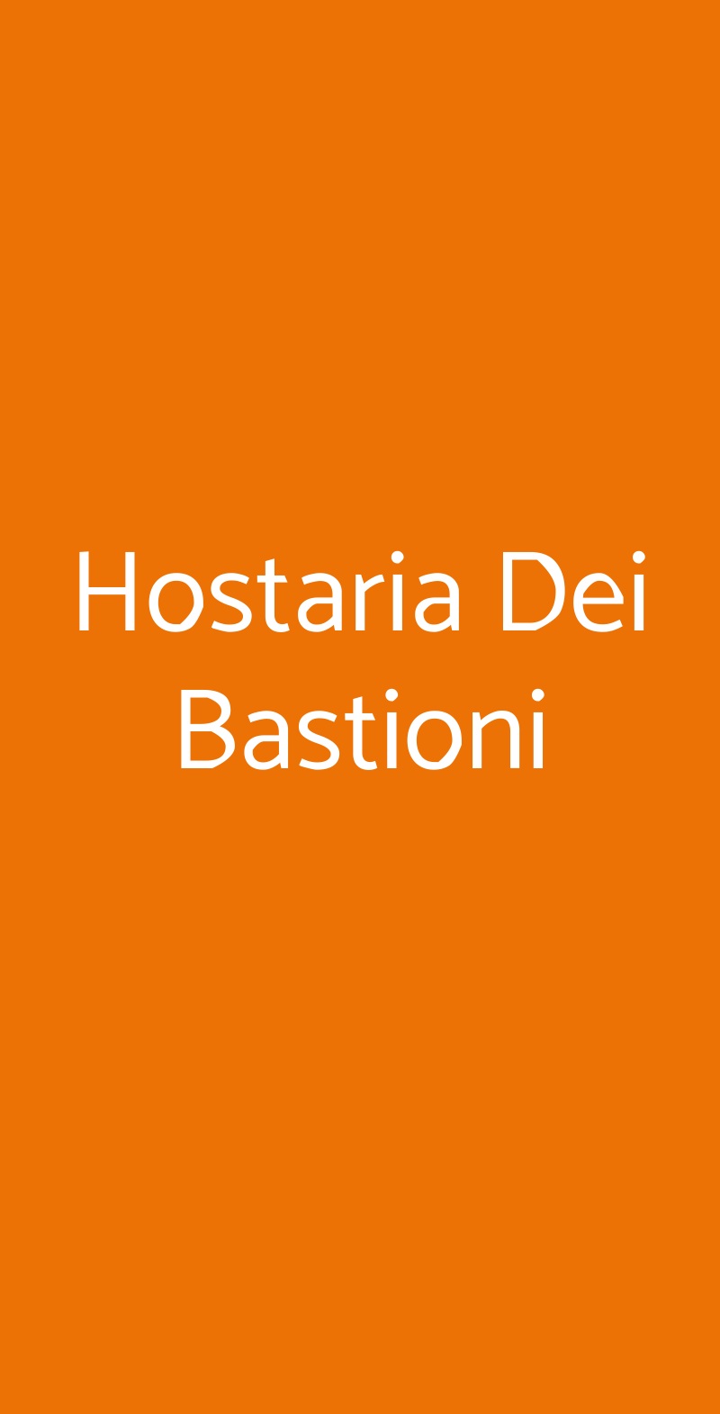 Hostaria Dei Bastioni Roma menù 1 pagina