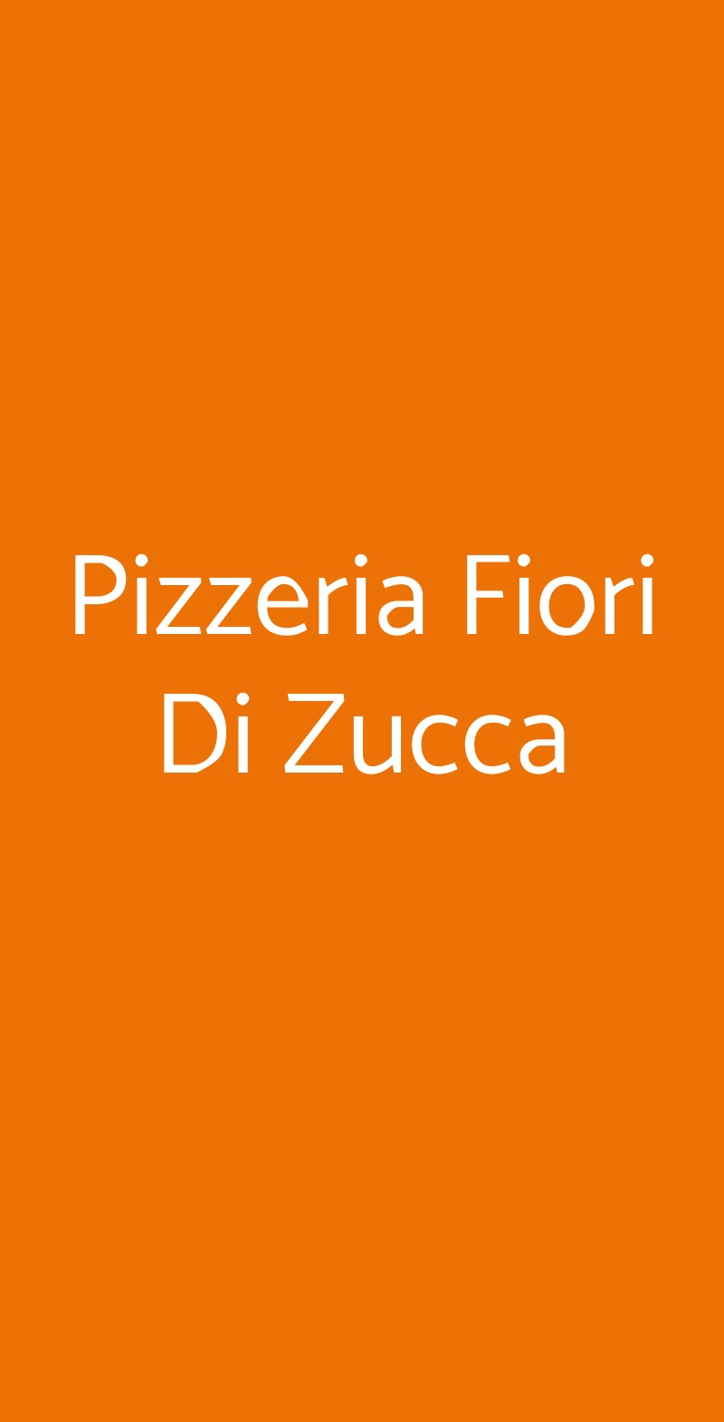 Pizzeria Fiori Di Zucca Roma menù 1 pagina