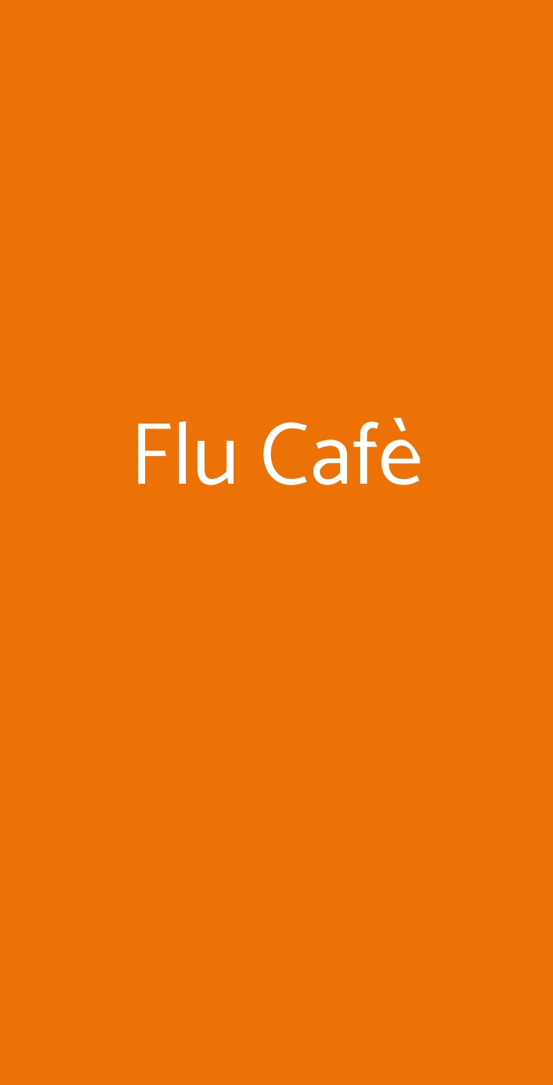 Flu Cafè Roma menù 1 pagina
