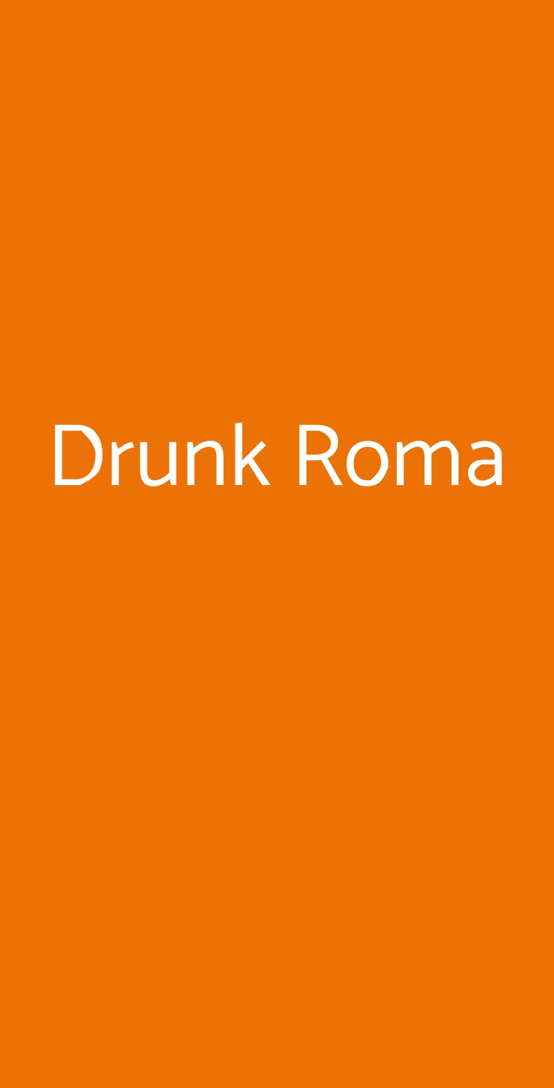 Drunk Roma Roma menù 1 pagina