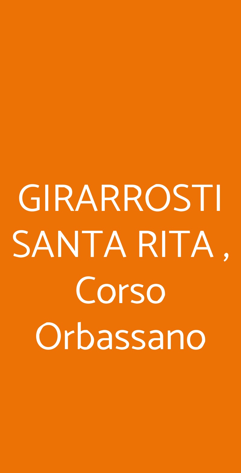 GIRARROSTI SANTA RITA , Corso Orbassano Torino menù 1 pagina