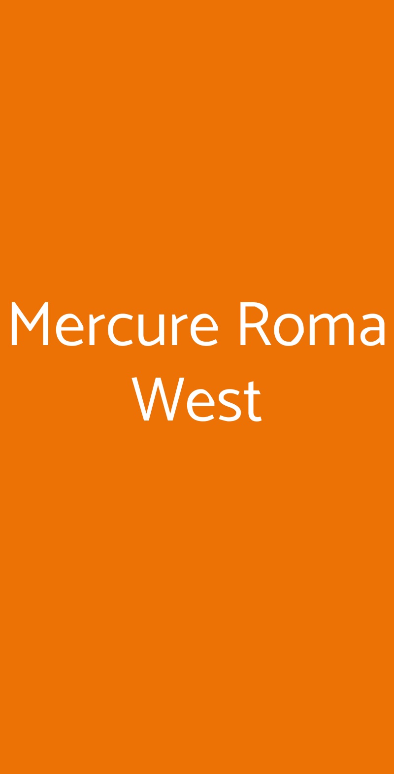 Mercure Roma West Roma menù 1 pagina