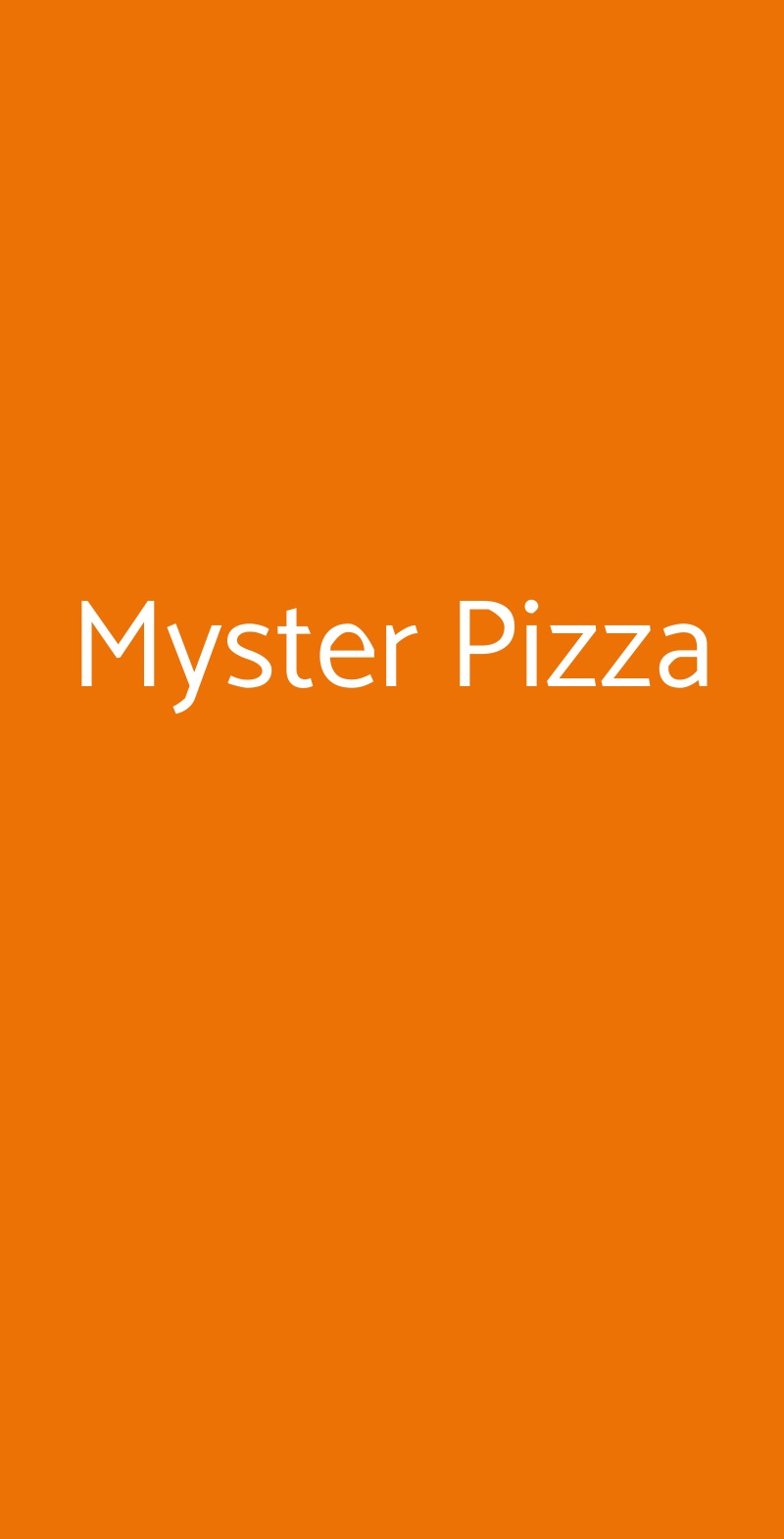 Myster Pizza Roma menù 1 pagina