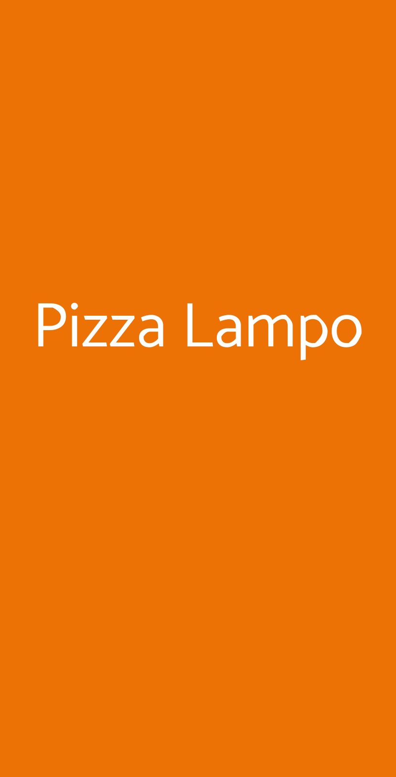 Pizza Lampo Roma menù 1 pagina