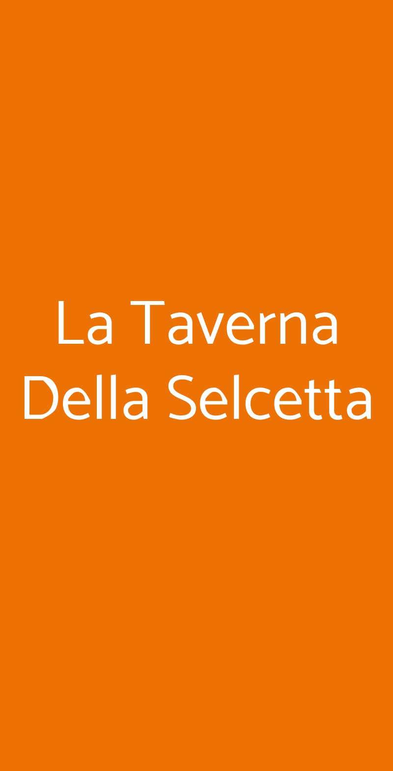 La Taverna Della Selcetta Roma menù 1 pagina
