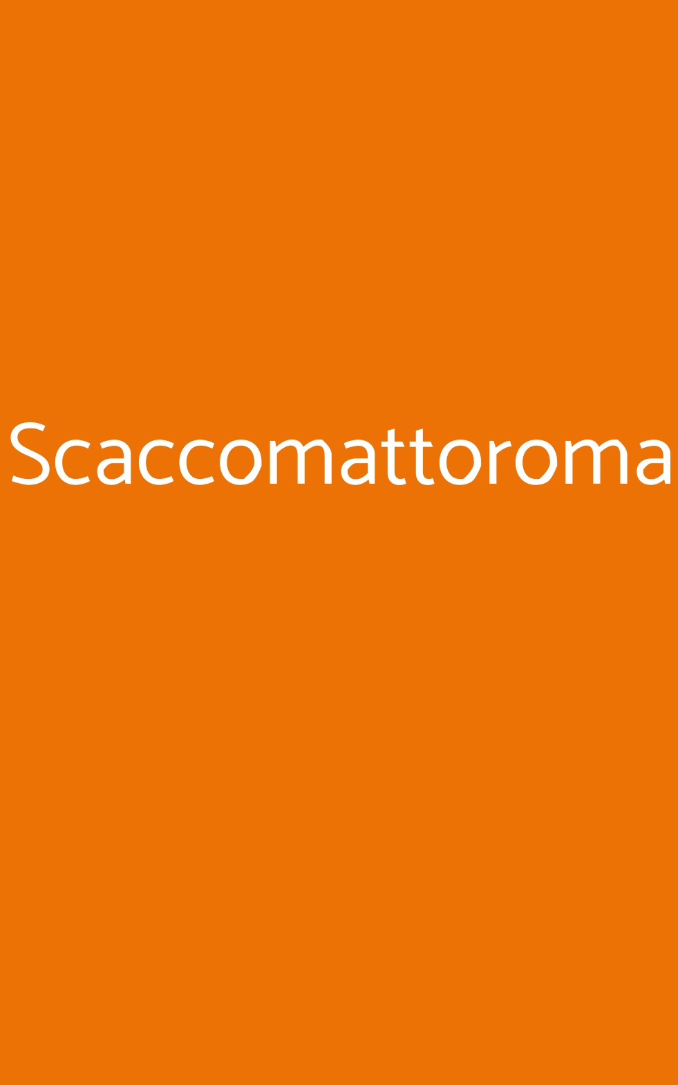 Scaccomattoroma Roma menù 1 pagina