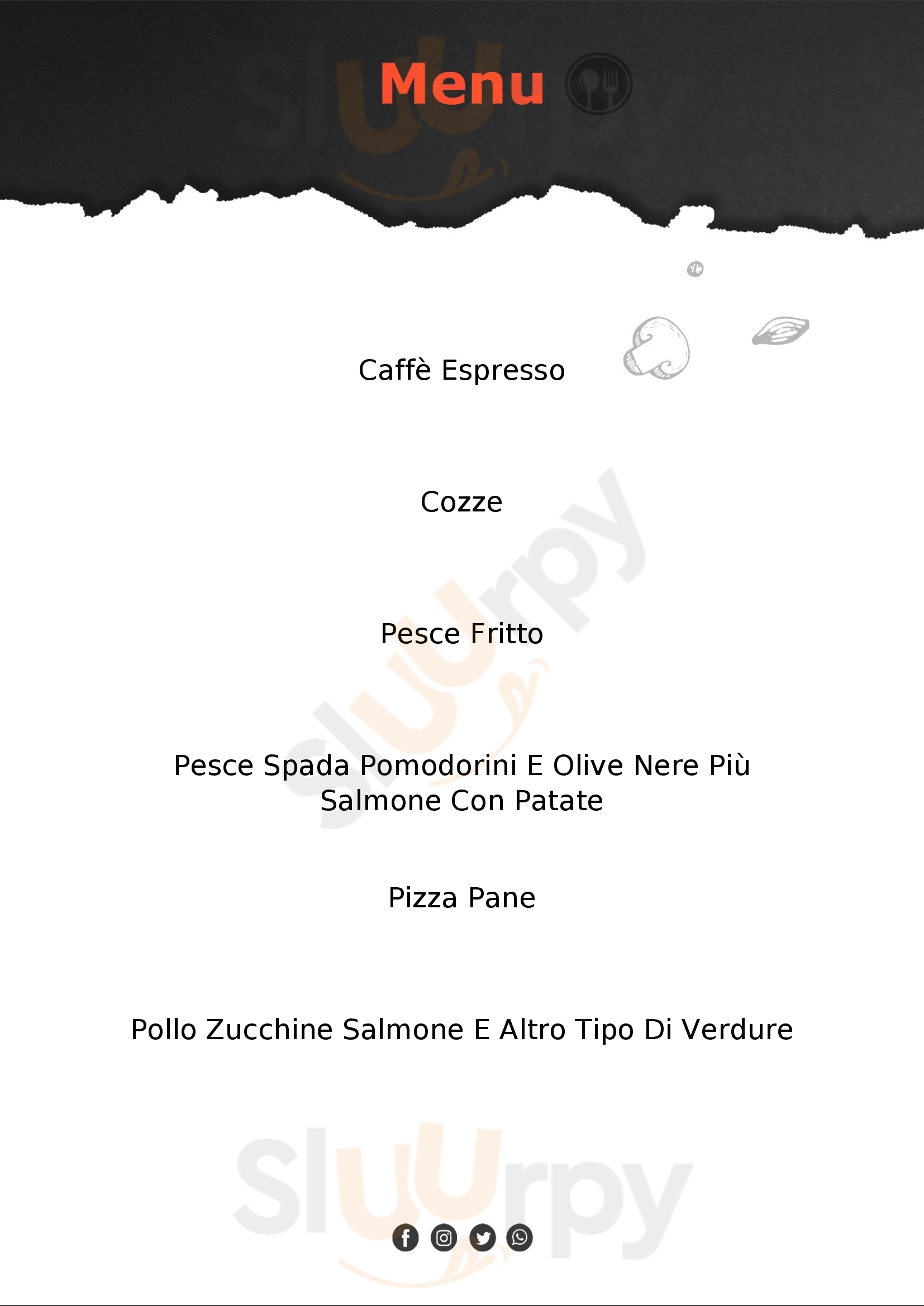 Pizzeria I Due Fratelli Roma menù 1 pagina