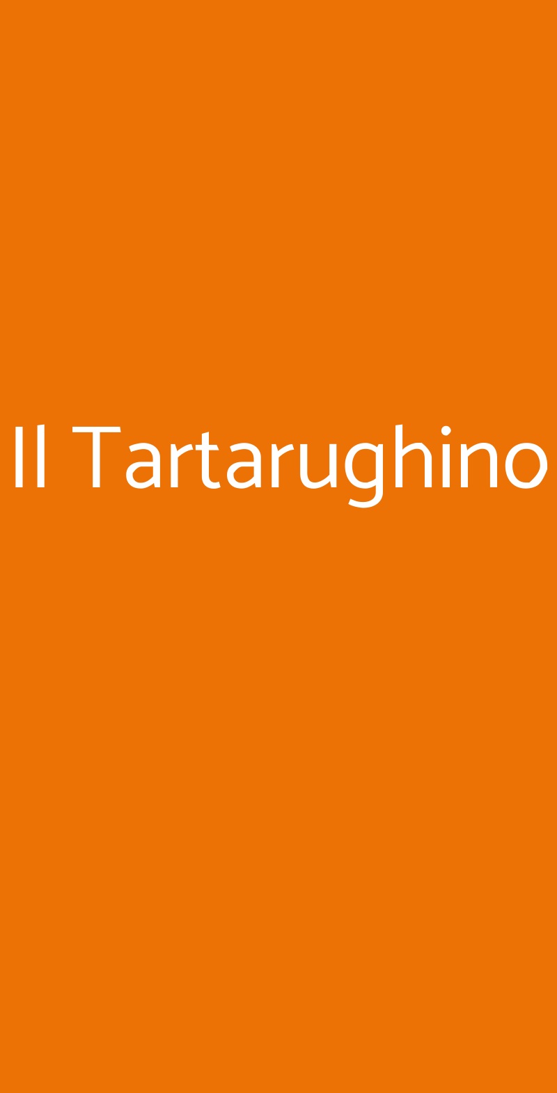 Il Tartarughino Roma menù 1 pagina